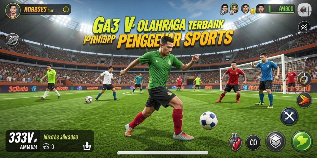 Tampilan gameplay <strong>333V</strong> yang menampilkan keseruan pertandingan olahraga.