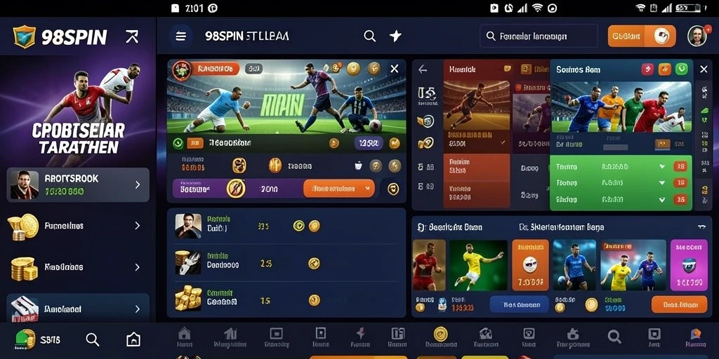 Tampilan gameplay aplikasi Sportsbook 98SPIN yang menarik.