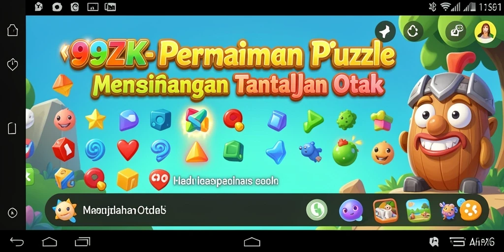 Tampilan gameplay menarik dari 99ZK dengan berbagai puzzle.