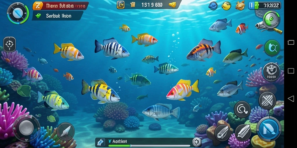 Tangkapan layar gameplay AA62 dengan aksi tembak ikan yang seru.