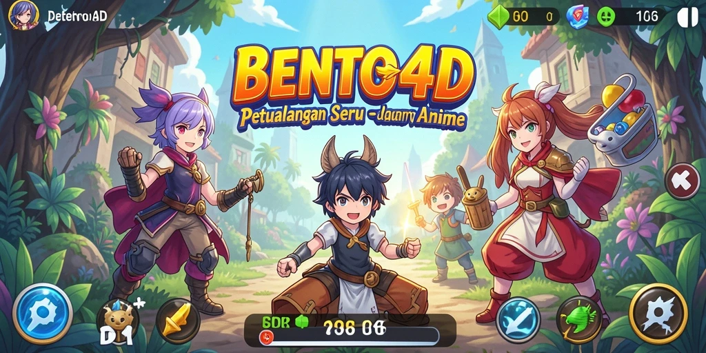 Screenshot gameplay <strong>BENTO4D</strong> menampilkan aksi seru dalam petualangan anime.