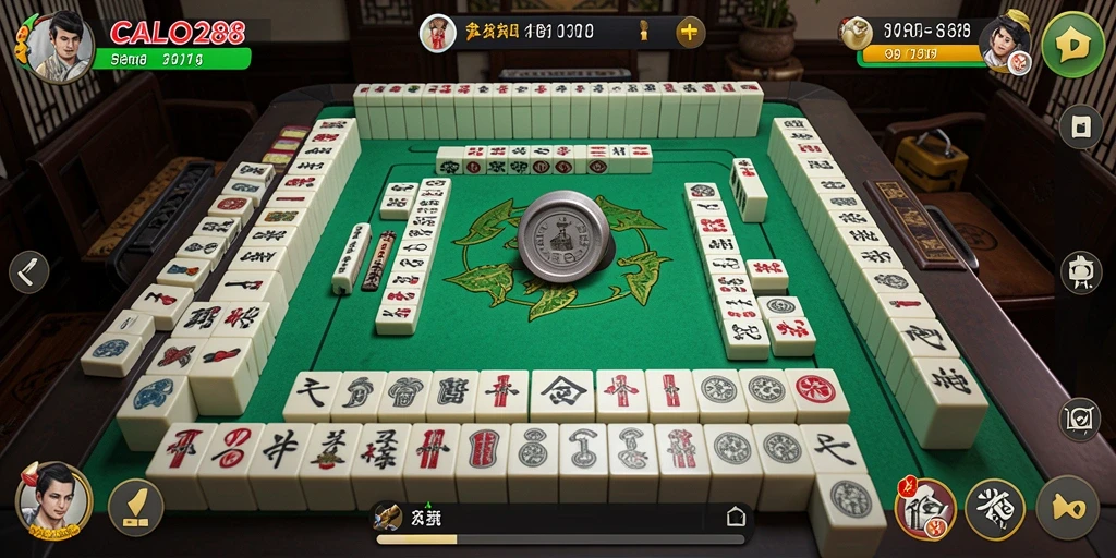 Tampilan gameplay fantastis CALO288 dengan elemen Mahjong yang menawan.