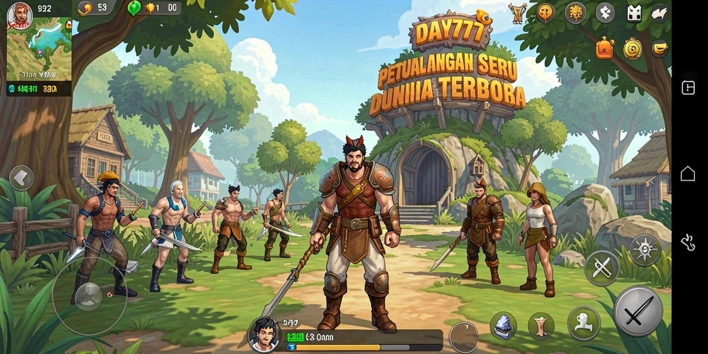 Tangkapan layar menunjukkan karakter menjelajahi dunia terbuka yang memukau.
