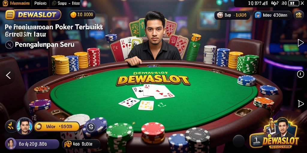 Tampilan gameplay DEWASLOT yang seru dan penuh aksi poker.
