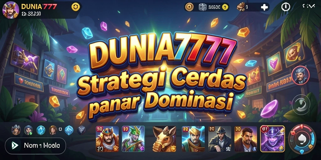 Tampilan gameplay DUNIA777 yang menampilkan pertarungan strategis yang mendebarkan.