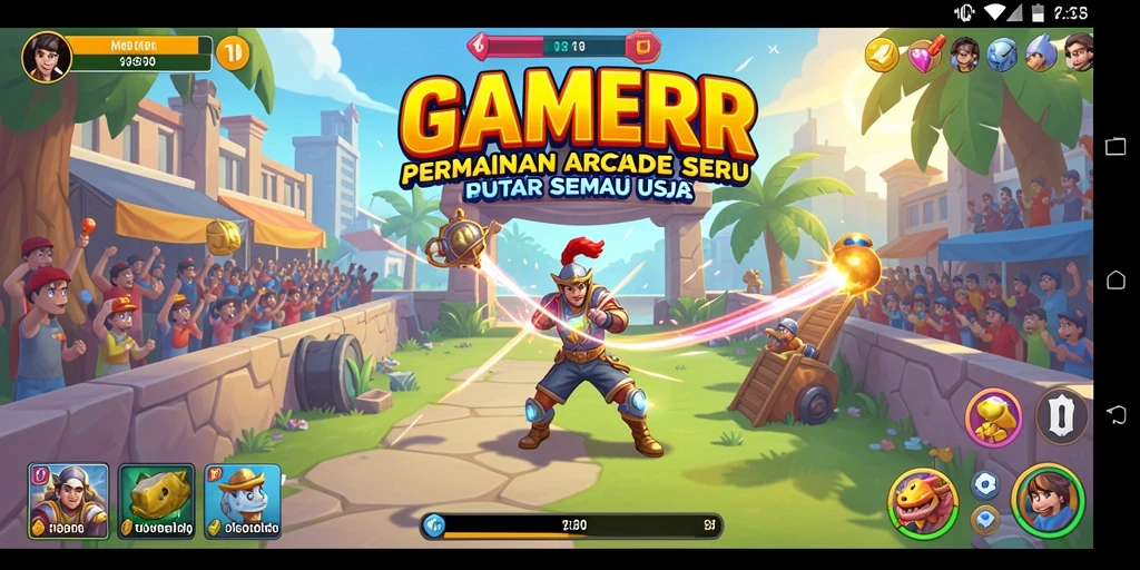 Screenshot menampilkan gameplay seru dan adiktif dari GAMERP.