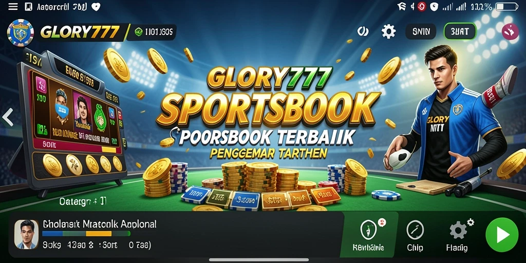 Tampilan utama GLORY777 dengan berbagai opsi taruhan olahraga.