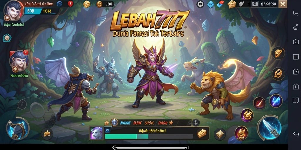 Tampilan gameplay seru dalam LEBAH777, menjelajahi dunia fantasi.