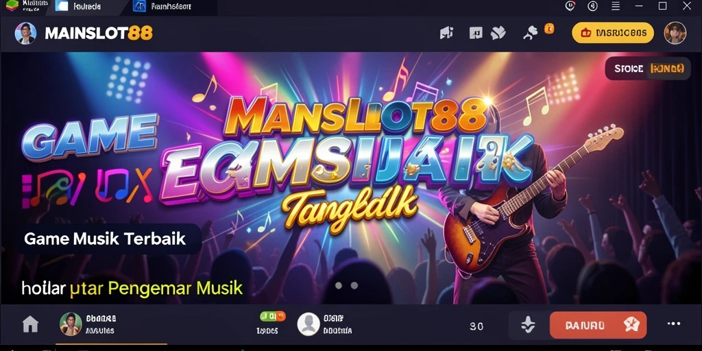 Tampilan utama gameplay MAINSLOT88 dengan berbagai lagu menarik.