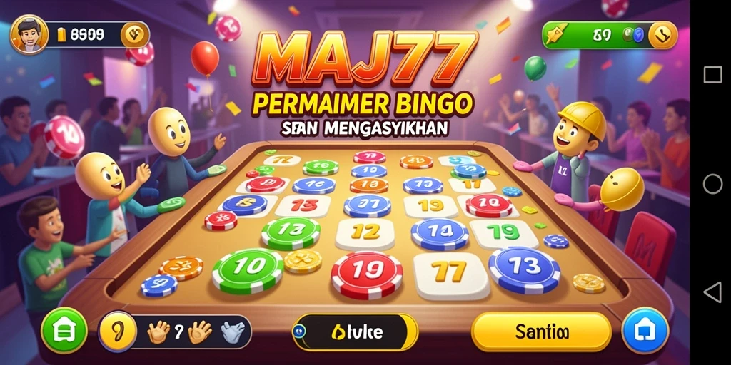Screenshot gameplay seru Bingo MAJ777 dengan interaksi pemain.