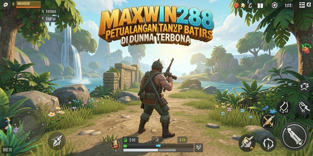 Tampilan gameplay MAXWIN288 dengan pemandangan dunia terbuka yang menakjubkan.