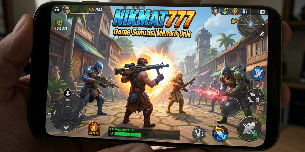 Tampilan gameplay menarik dari NIKMAT777 yang penuh warna.