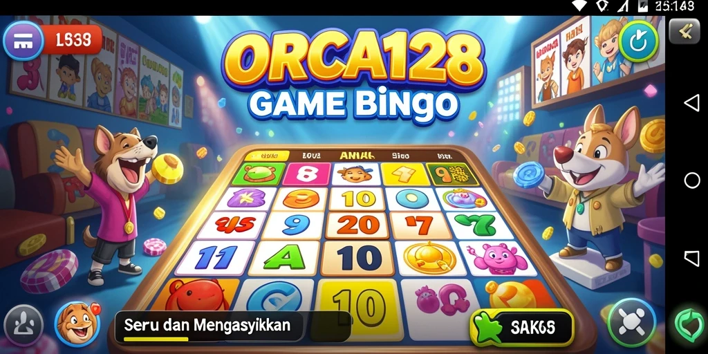 Tampilan gameplay seru dari permainan Bingo ORCA128.