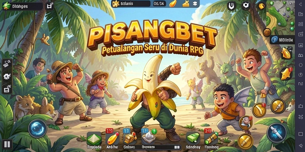 Screenshot PISANGBET menampilkan karakter dalam pertarungan RPG yang mendebarkan.