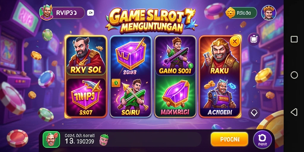 Screenshot gameplay RVIP3 yang menampilkan keseruan bermain Slot.