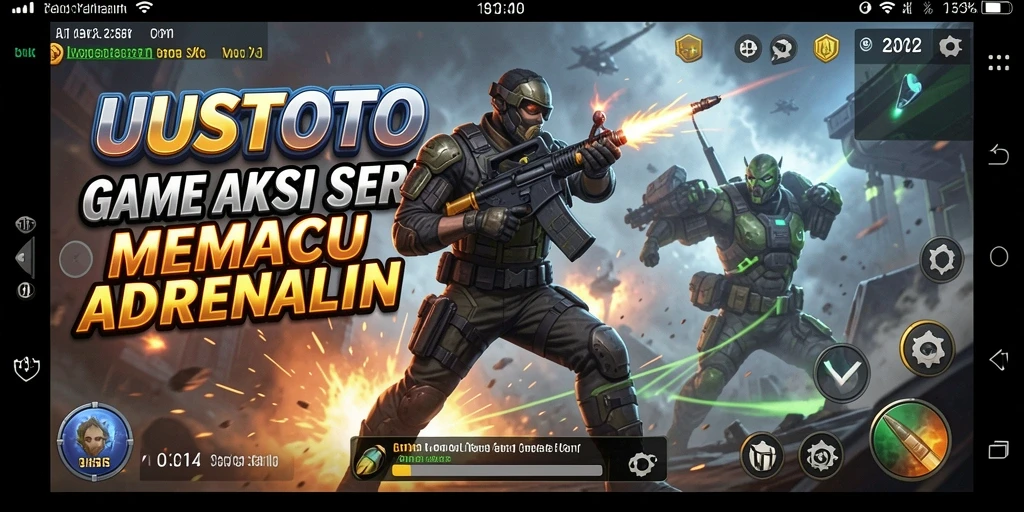 Screenshot UUSTOTO menunjukkan aksi seru dalam gameplay penuh adrenalin.